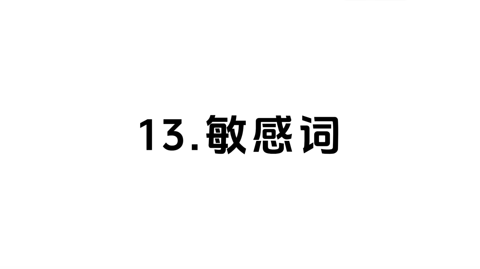 13 敏感词