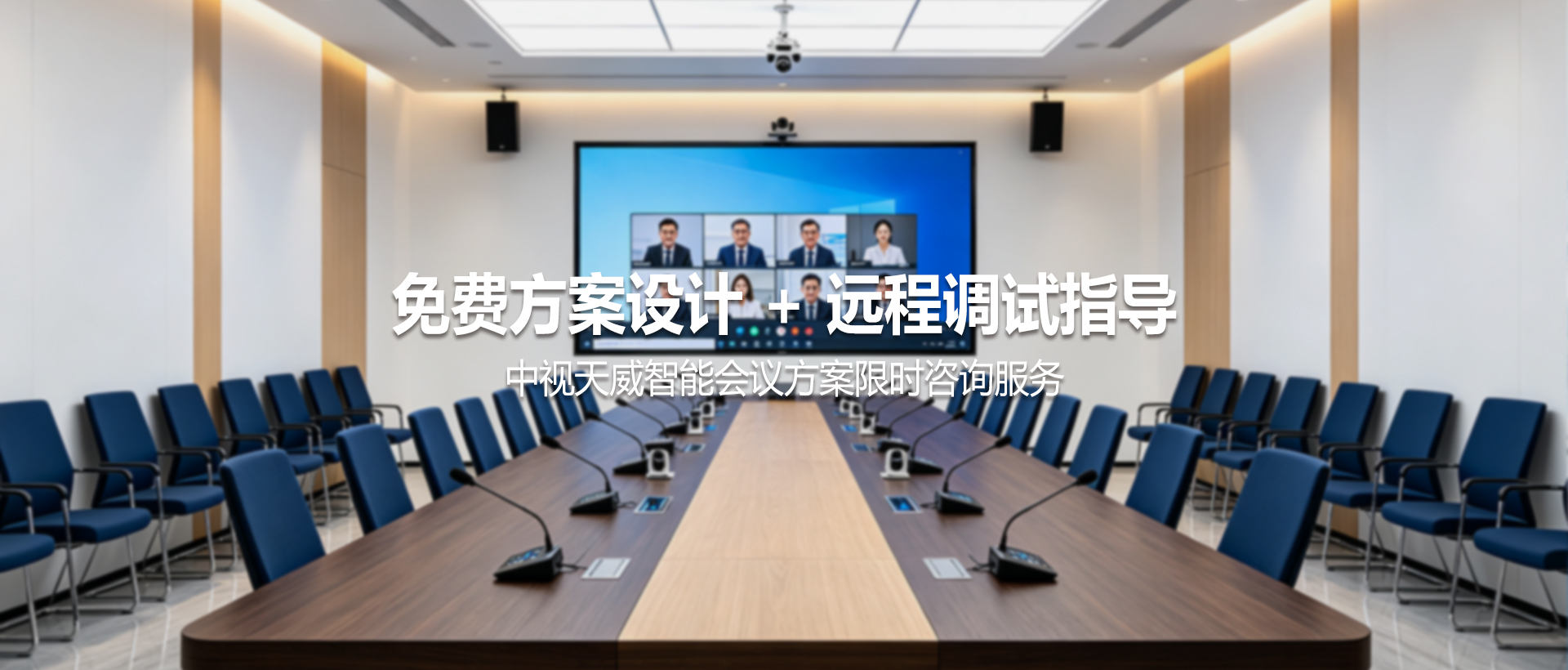 免费方案设计 + 远程调试指导——中视天威智能会议方案限时咨询服务