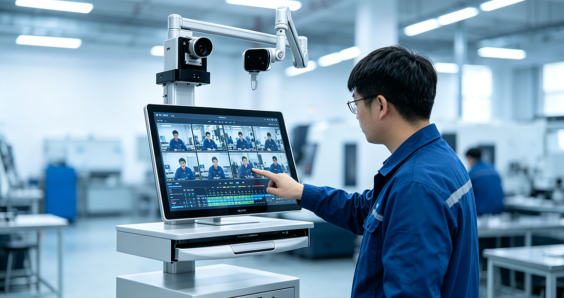 现代职业院校实训教室移动式实训录播工作站特写 (5).png