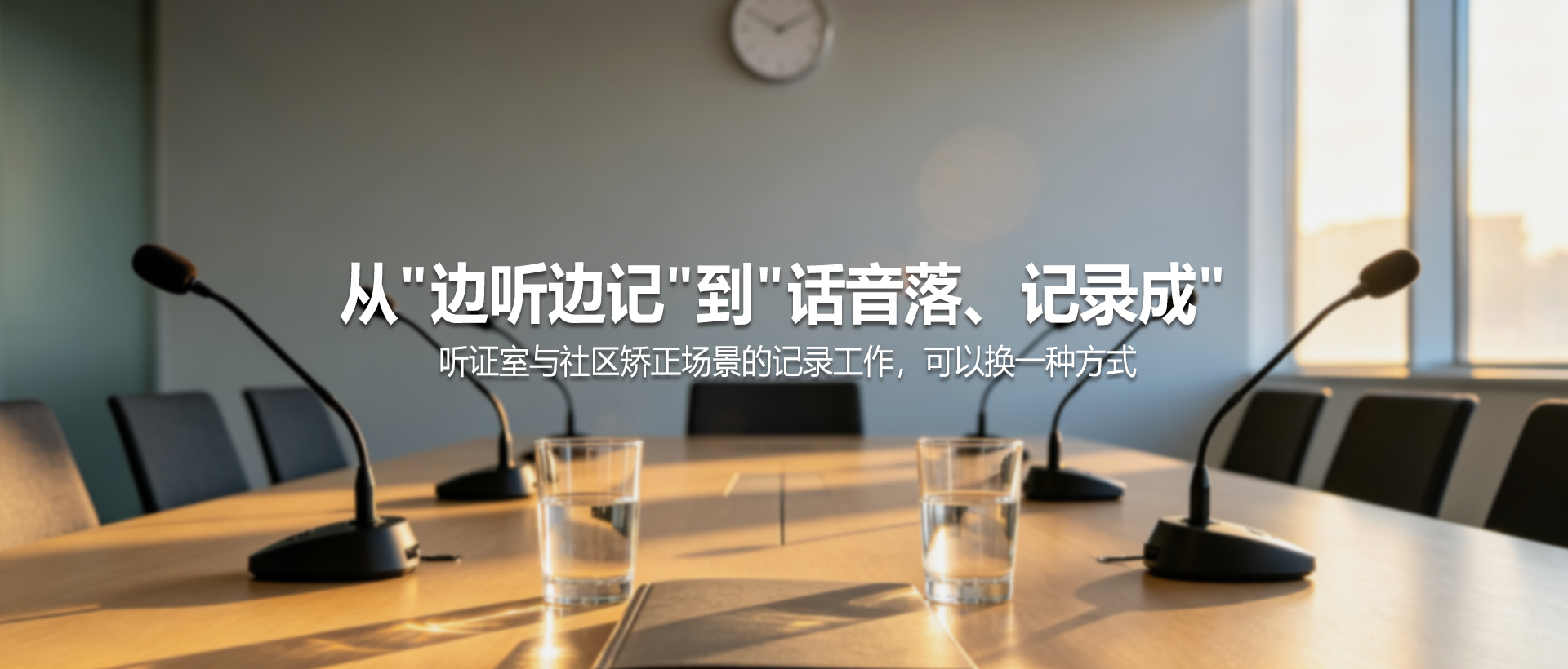 从"边听边记"到"话音落、记录成"：听证室与社区矫正场景的记录工作，可以换一种方式