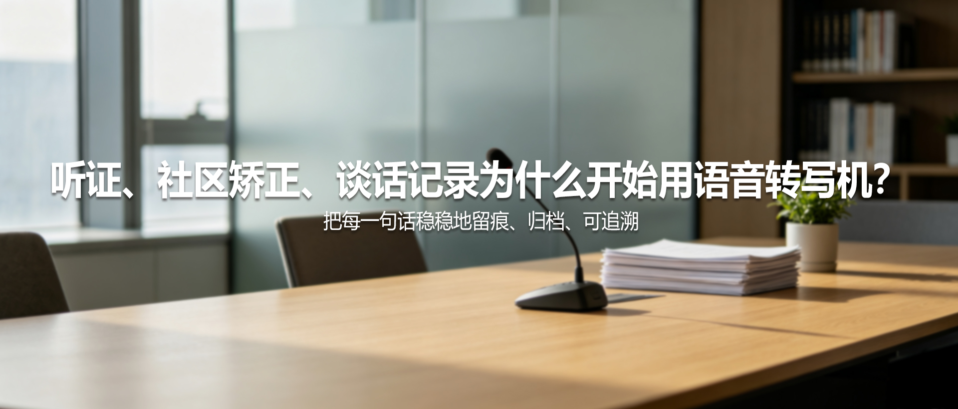 听证、社区矫正、谈话记录为什么开始用语音转写机？