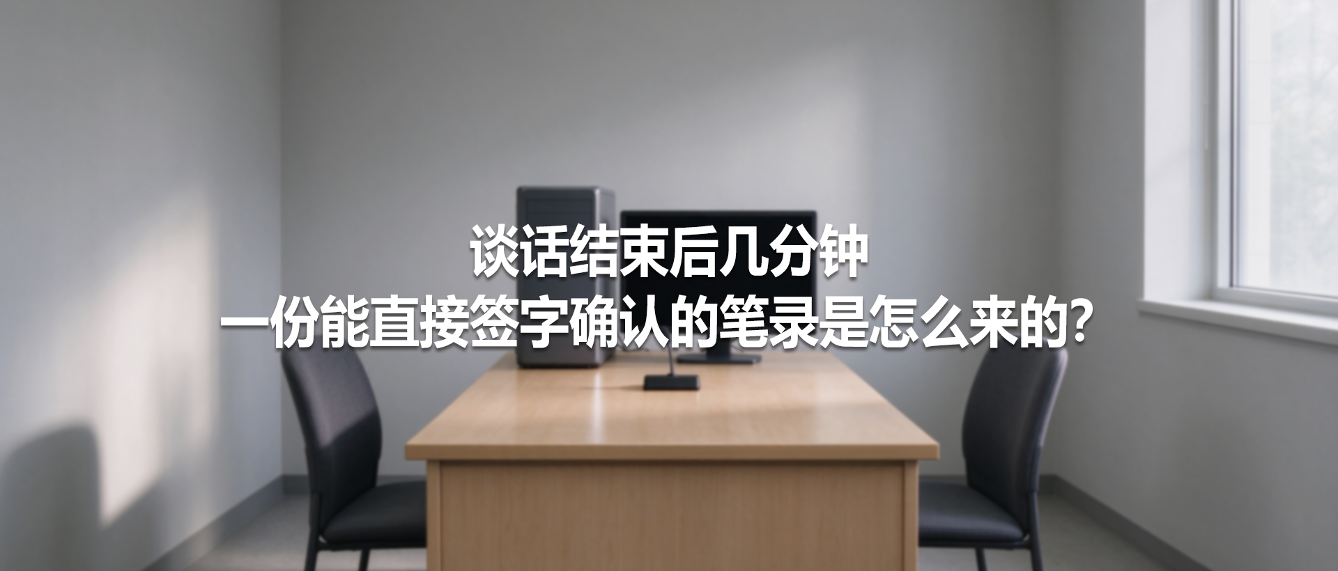 谈话结束后几分钟，一份能直接签字确认的笔录是怎么来的？